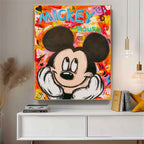 Pop Art Mickey Mouse Painting Vibrant Wall Art