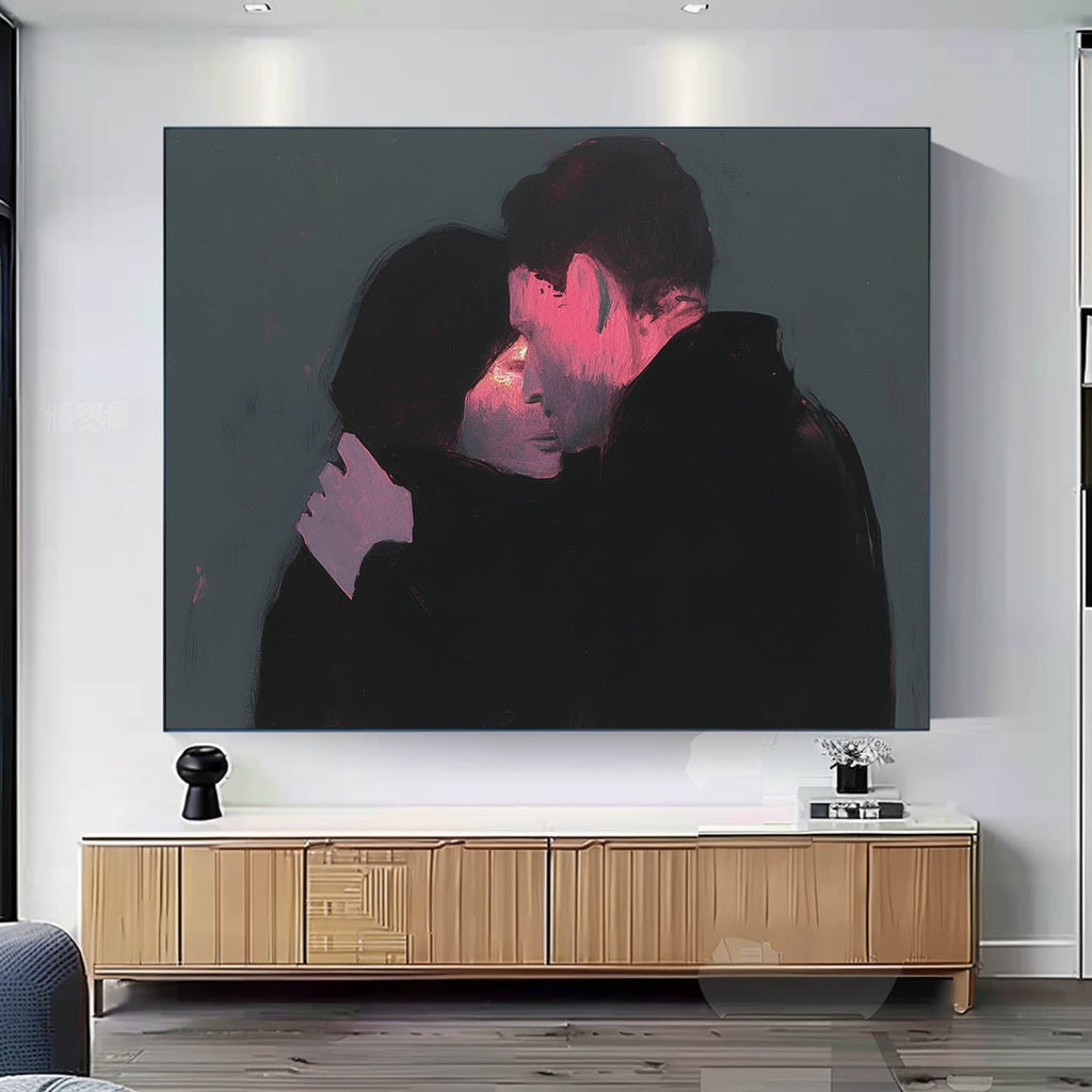 Expressionist Intimacy Painting Moody Modern