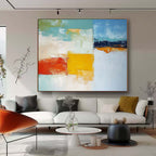 Modern Abstract Color Block Oil Painting