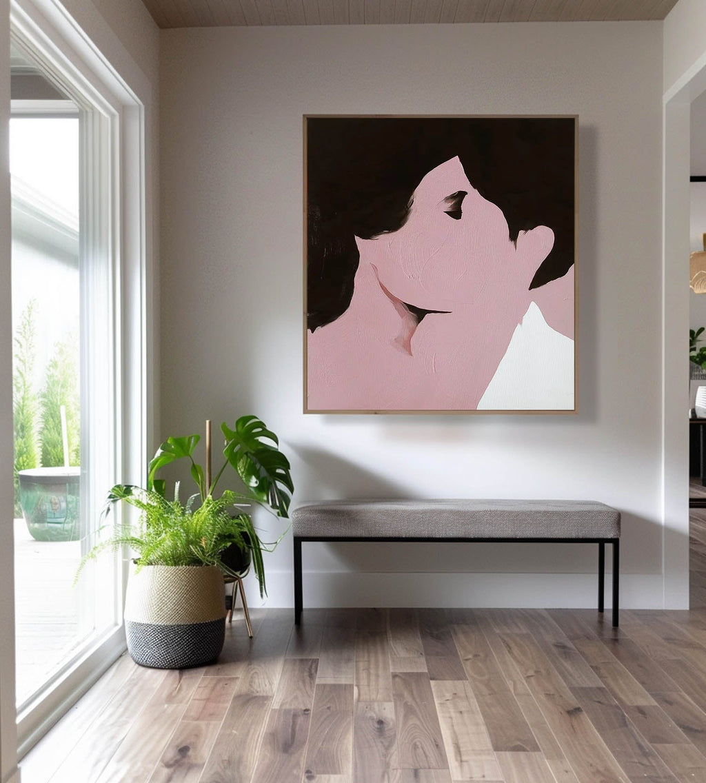 Minimalist Abstract Portrait Intimate Wall Art Elegant