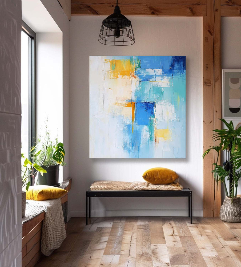 Coastal Abstract Color Block Oil Painting