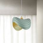 Ritta Wabi-Sabi Minimalisme Ripple Pendant Light, Resin&Metal