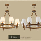 Silva vintage Ring Metal/Fabric Chandelier, Black/Copper