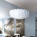 Arisha Wihte Art Deco Chandelier Light Fixture, Ceramic Leaf & Metal