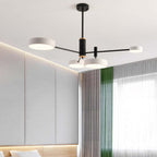 Arisha Pendant Light LED, Metal & Wood, Grey/White/Gold