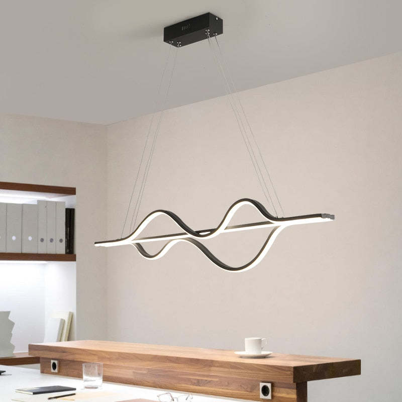 Arisha Modern Wave Pendant Light, 3 Colour