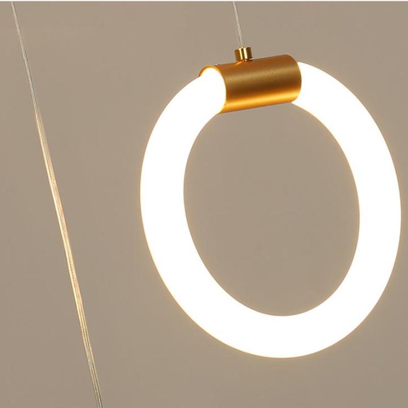 Arisha Minimalist Staircase Ring Metal Pendant Light