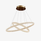 Kristy Art Deco Chandelier, Metal & Crystal, 1/2/3 Ring