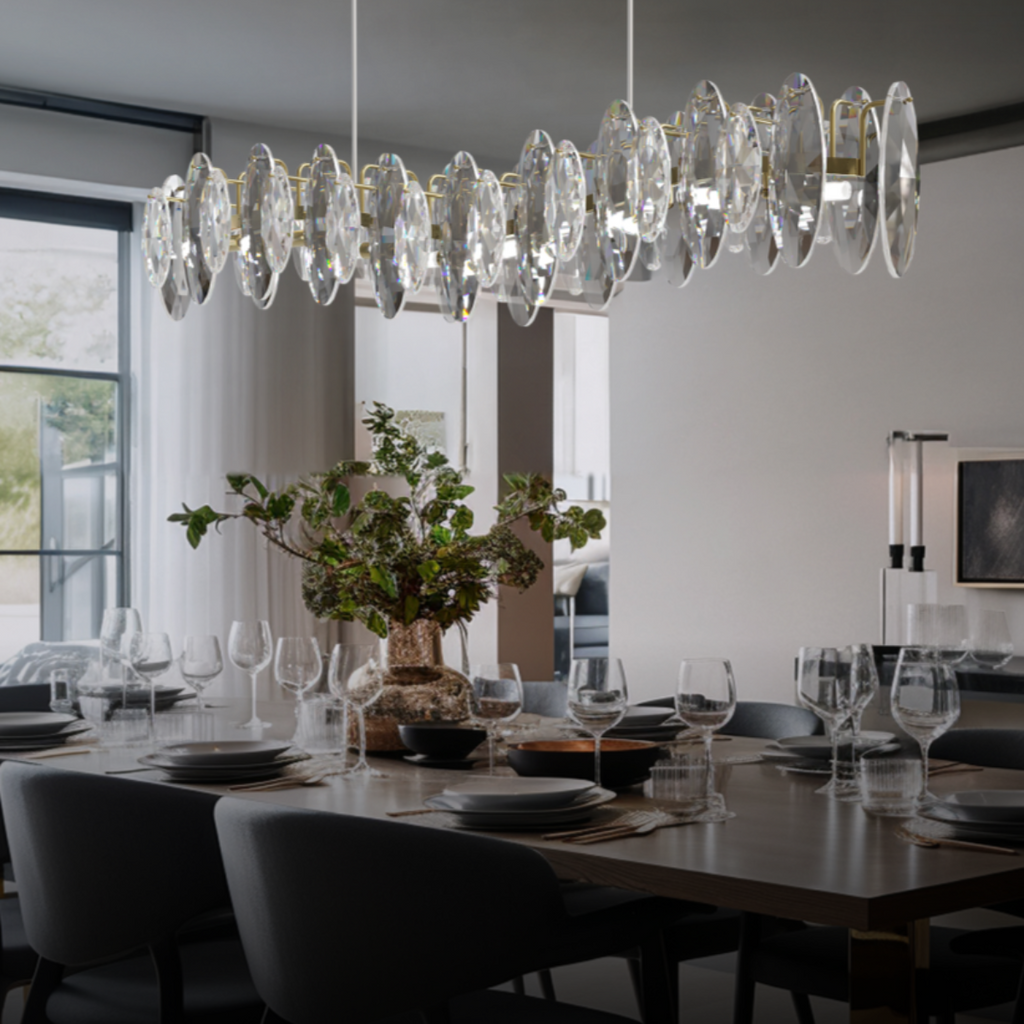 Kristy Luxurious Chandelier Crystals/Metal Gold Living Room