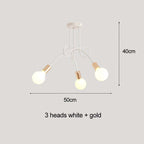 Arisha Modern Linear Curve Metal Ceiling Light, Dining Room/Living Room