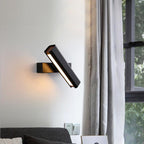 Orin Modern Rectangles Metal Rotatable Wall Lamp, Black/White