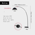 Avi Modrn Fishing Rod Metal Floor Lamp, Black
