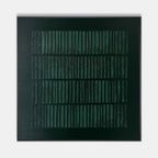 Deep Emerald Textured Vertical Strip Abstract Oil Painting