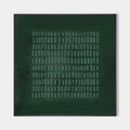 Wabi-Sabi Wall Art Dark Green Textured Grid Abstract Painting