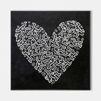 Pop Art Heart Oil Painting