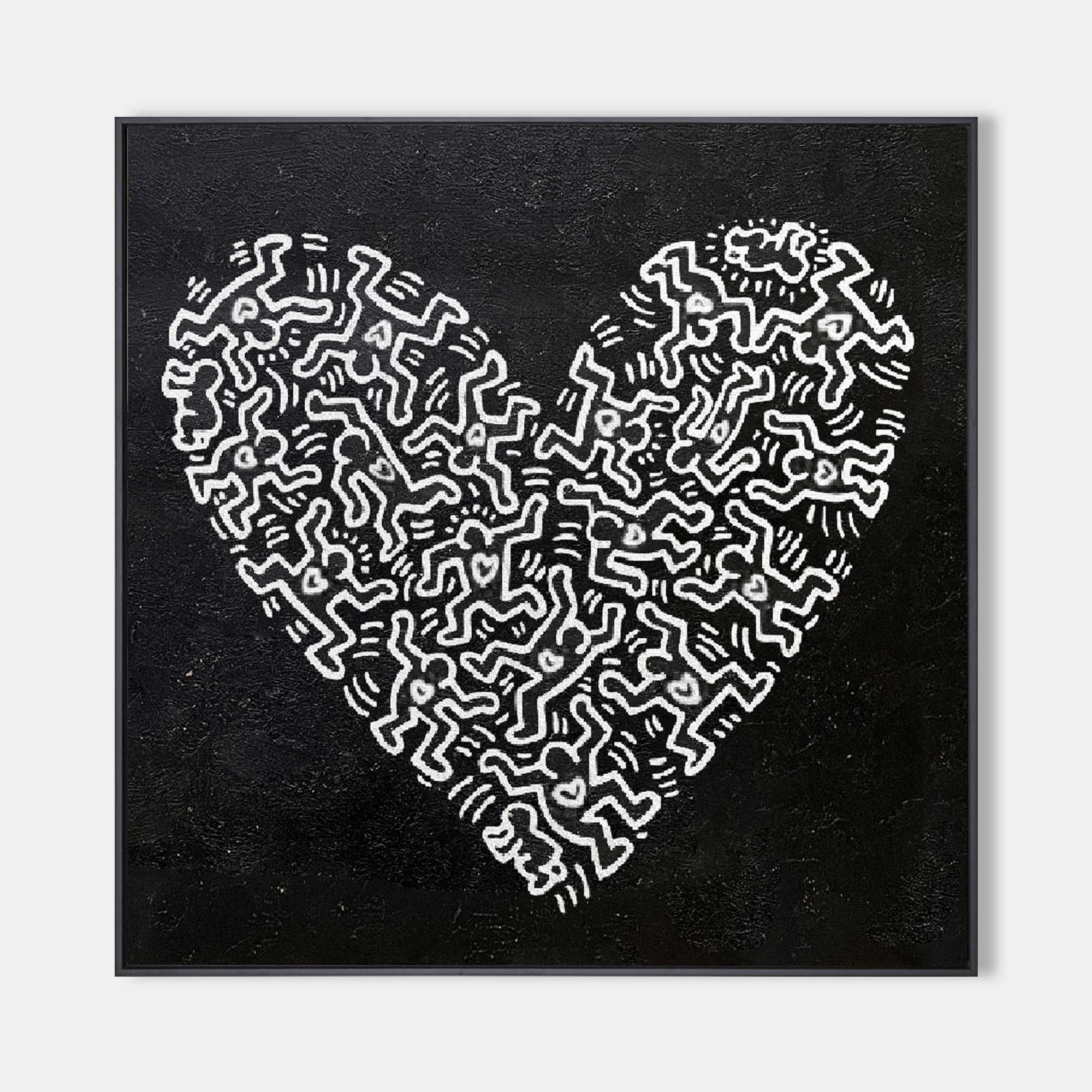 Pop Art Heart Oil Painting