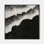Plaster Art Black White Textured Painting