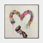 Pop Art Graffiti Heart Painting