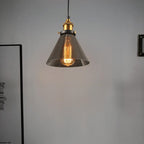 June Industrial Glass Pendant Light Clear/Amber/Smoke Grey