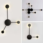 Arisha Modern Nordic Chessboard Metal Wall Lamp, Black