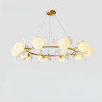Olivia Luxury Minimalist Chandelier Creative Leaf Glass Living Room