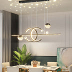 Arisha Pendant Light Double-C, Gold/Black Starry-sky