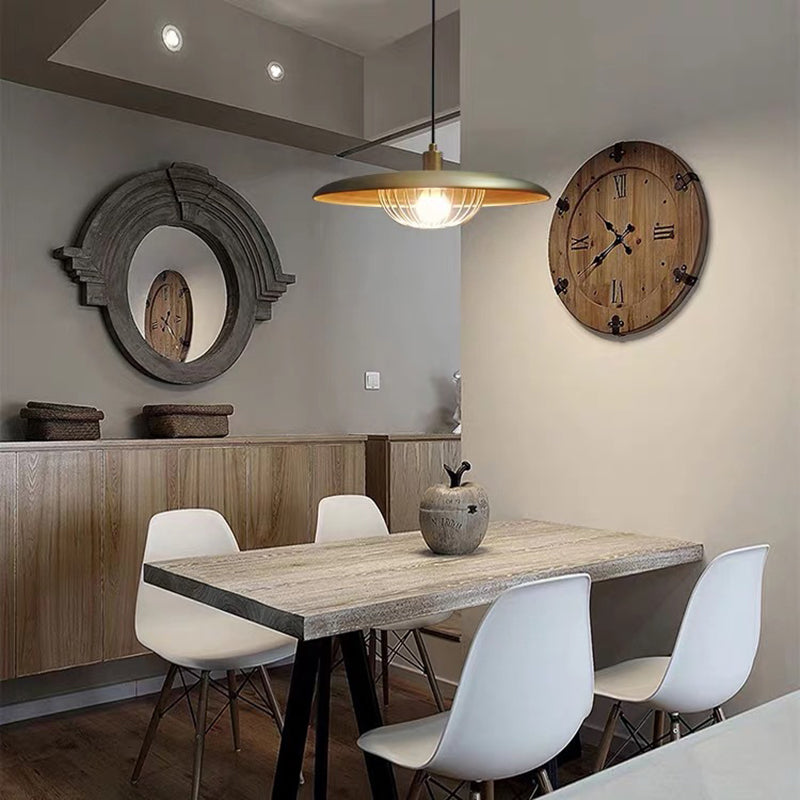 Arisha Modern Nordic Dome Pendant Light, Gold/Brown/Grey/Brown/Wood