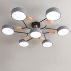 Arisha Ceiling Light, Wood Round for Living Room