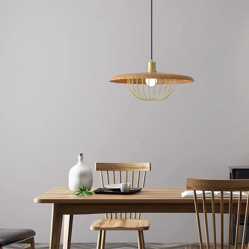 Arisha Modern Nordic Dome Pendant Light, Gold/Brown/Grey/Brown/Wood