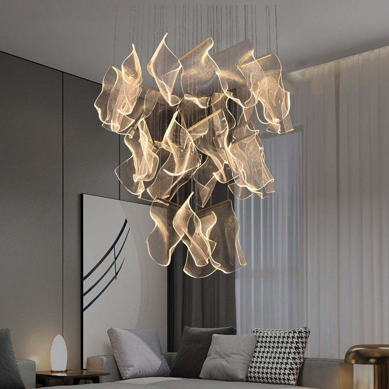Arisha Luxury Artistic Chandelier, Gold