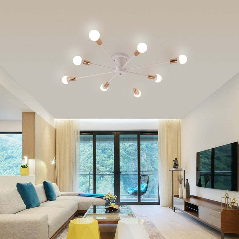 Silva Modern Simple Flush Mount Ceiling Light, 6/8/10 Heads