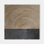 Minimalist 3D Textured Concentric Circles Wall Art