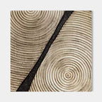 Neutral Tone Textured Spiral Abstract Oil Painting