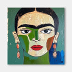 Modern Frida Kahlo Portrait Oil Painting