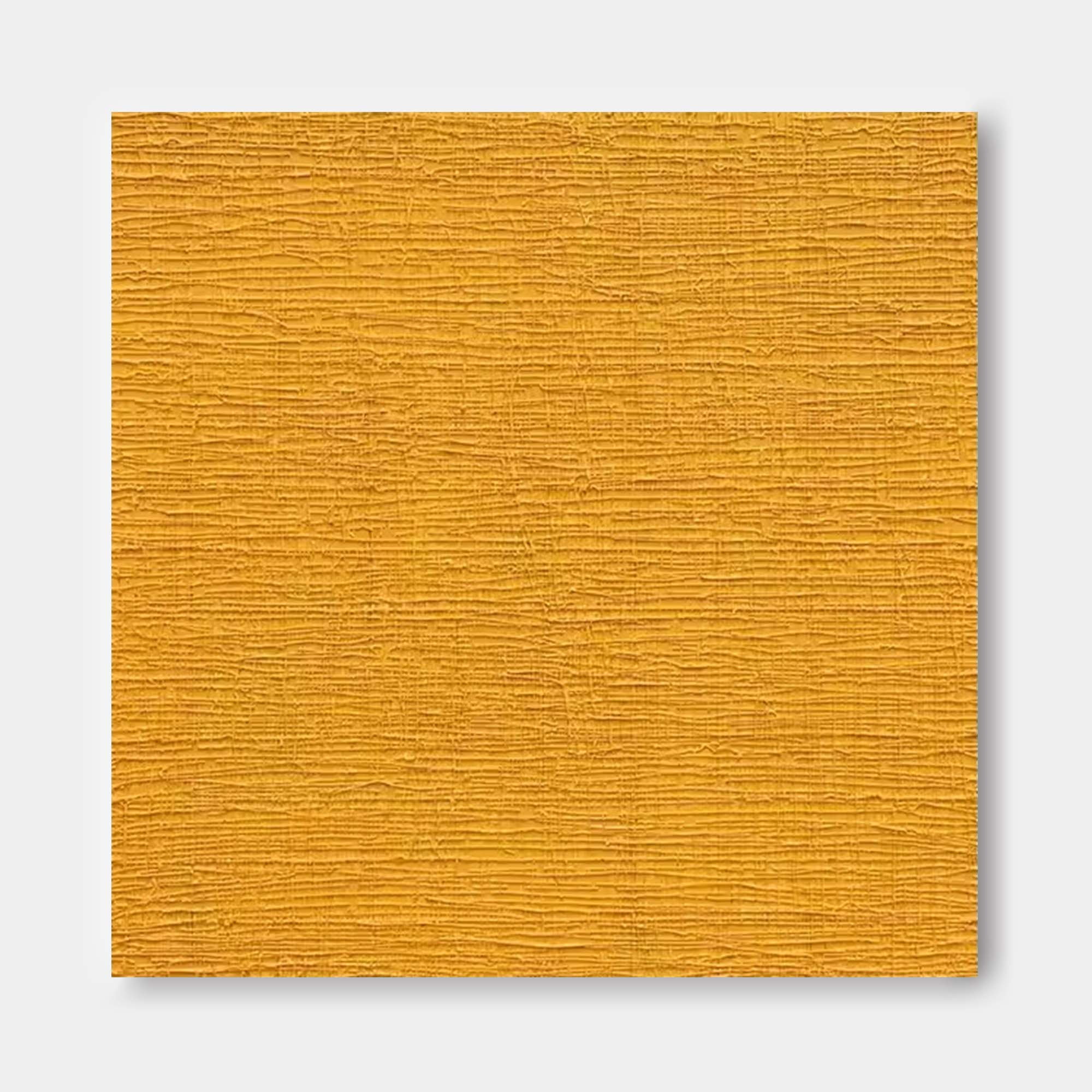 Textured Minimalist Wall Art Solid Mustard Yellow