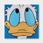 Textured Grumpy Donald Duck Painting Bold