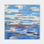 Vibrant Coastal Abstract Oil Painting