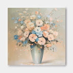Soft Pastel Floral Bouquet Oil Painting