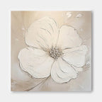 Textured Neutral Floral Painting Serene