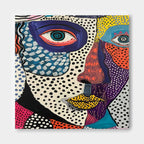 Surreal Pop Art Dual Portrait Vibrant Modern Wall Art