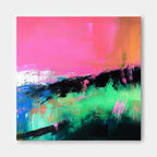 Wall Art Abstract Maximalist Neon Bohemian