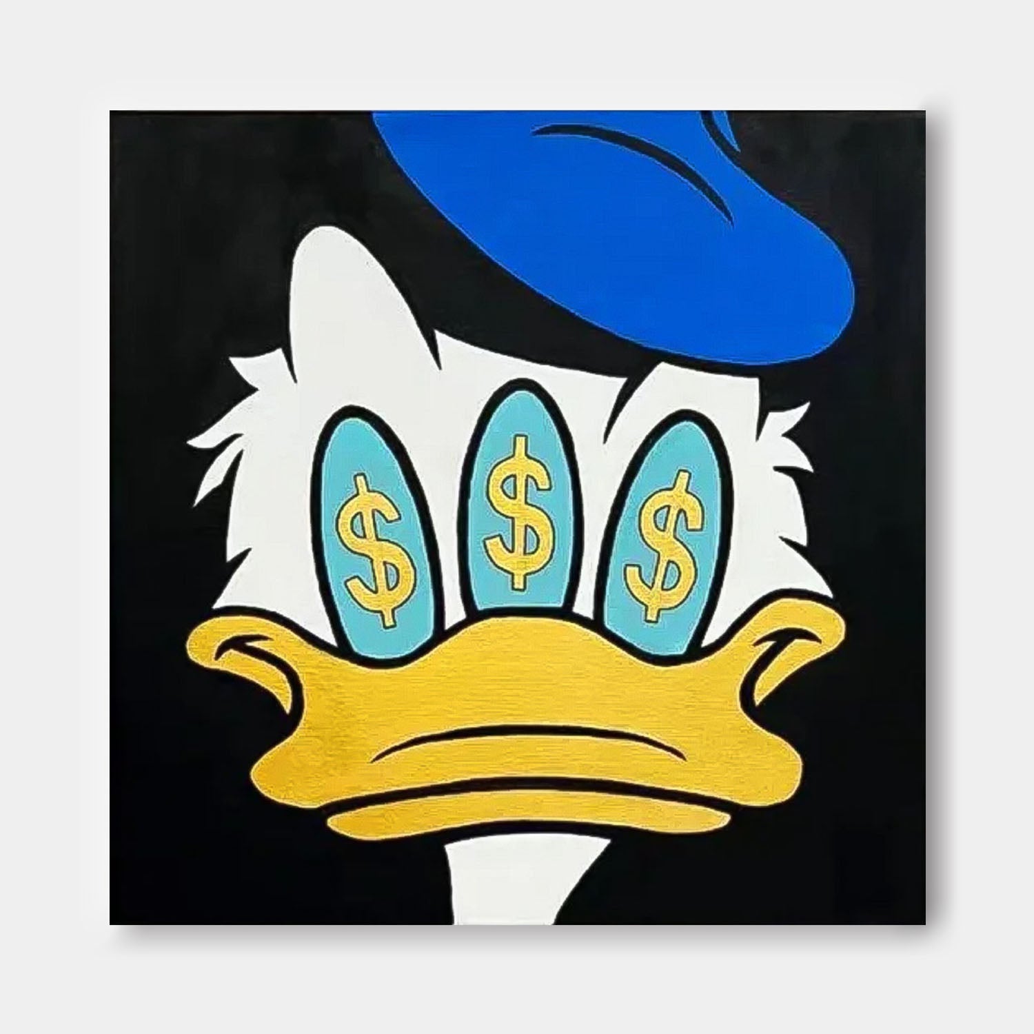 Pop Art Three Eyed Money Donald Duck Painting