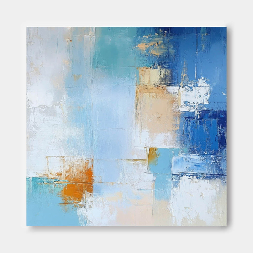 Coastal Abstract Color Block Oil Painting