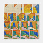 Wall Art Abstract Maximalist Color Block Grid