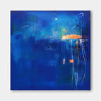 Abstract Expressionist Twilight Reflection Painting