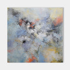 Soft Coastal Abstract Oil Painting Textured
