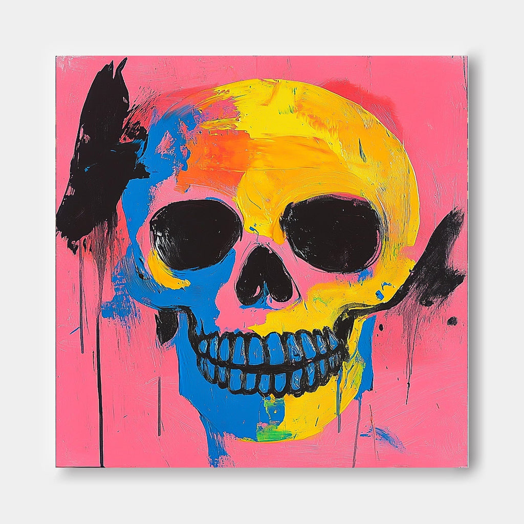 Neo-Expressionist Skull Painting Bold Modern