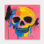 Neo-Expressionist Skull Painting Bold Modern