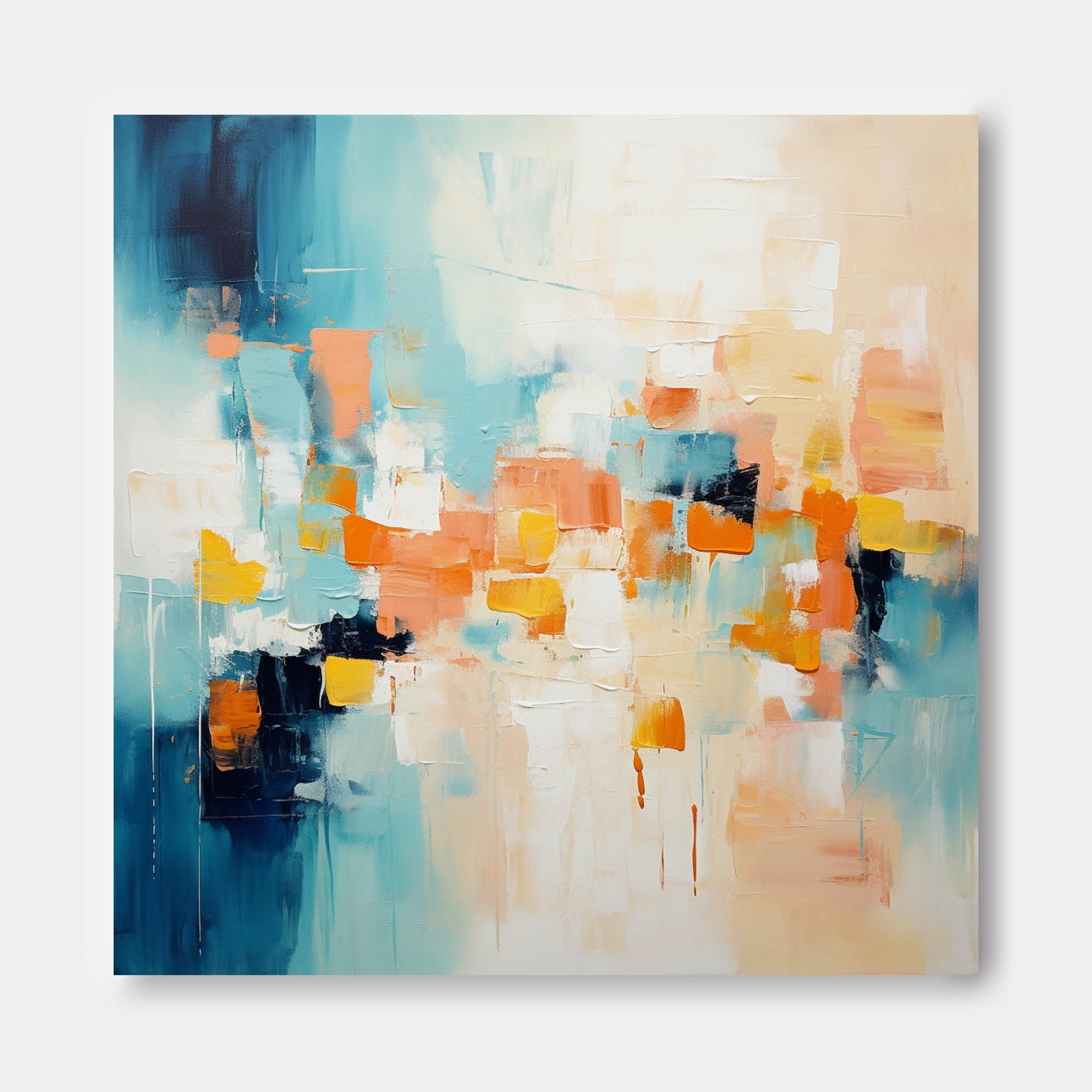 Textured Painting Coastal Color Palette Wall Art