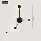 Arisha Modern Nordic Chessboard Metal Wall Lamp, Black